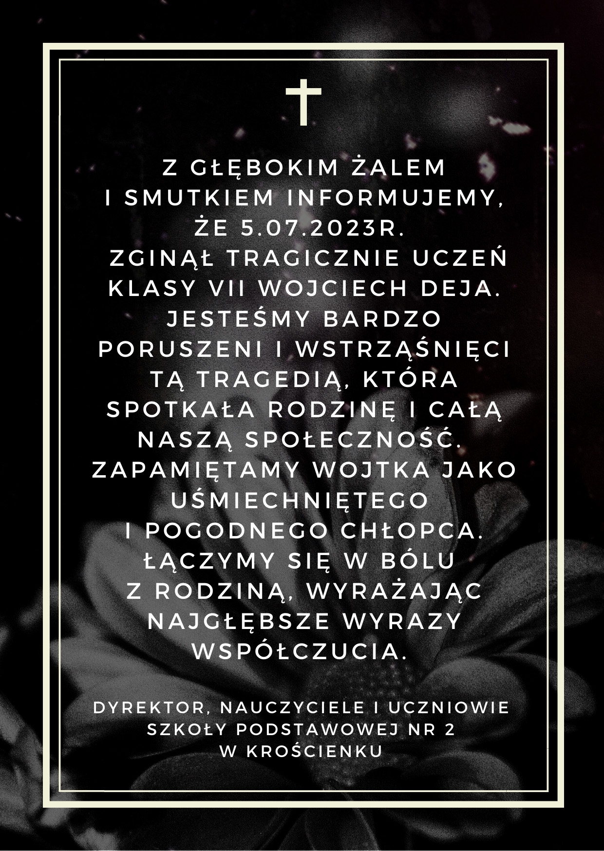 Kwiat Zdjęcie Śmierć Ogłoszenie