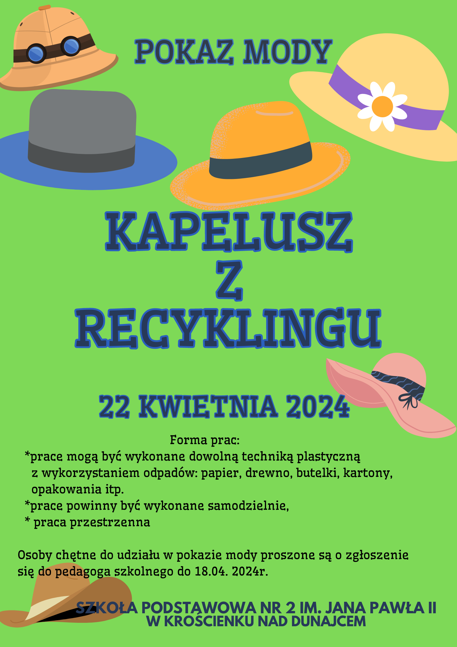 POKAZ MODY - kapelusz