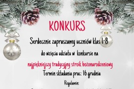 Serdecznie zapraszamy do wzięcia udziału w konkursie 😊🎄